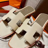 Hermes sandals Style 069 - front view, bold signature style