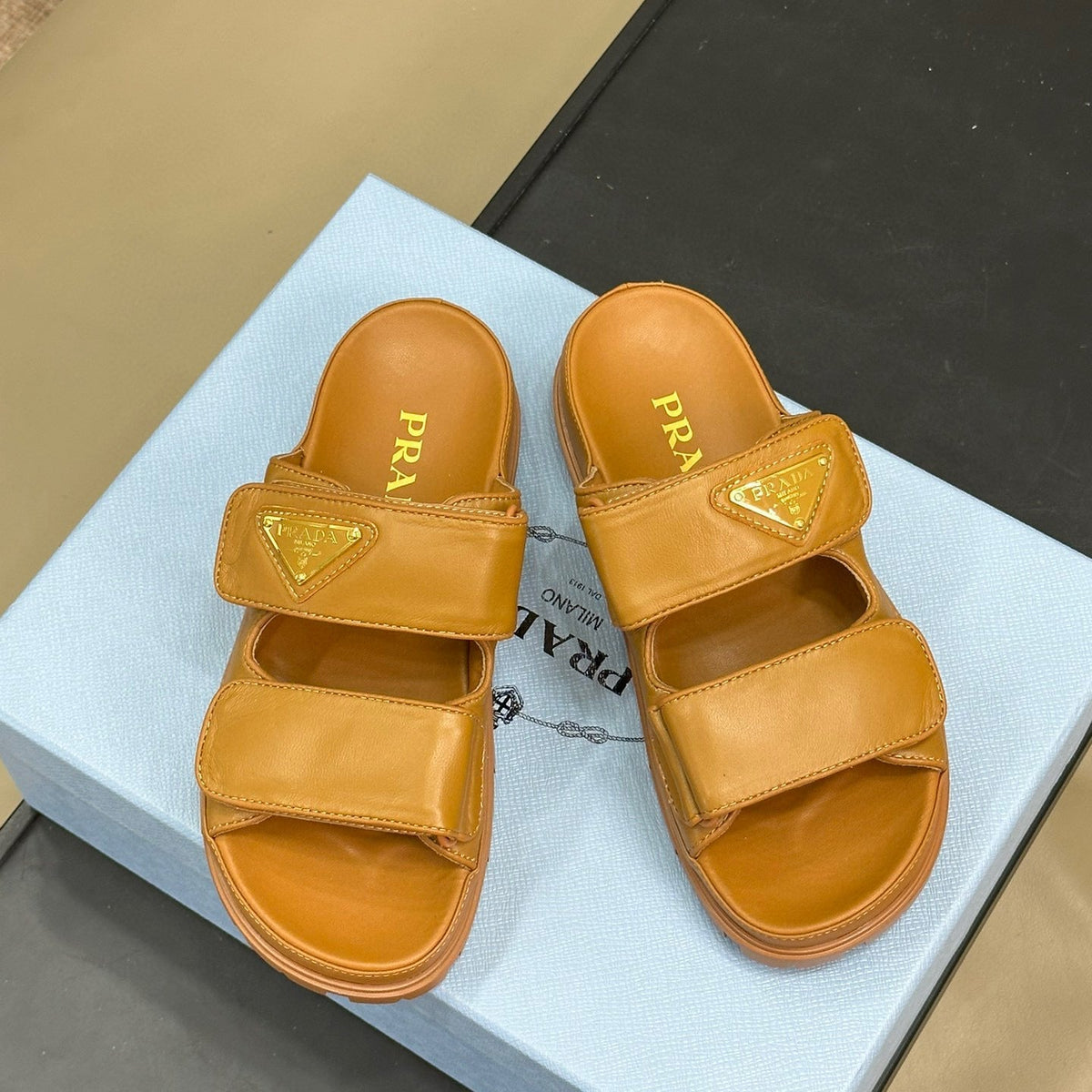 Shoes- Pd Nappa Leather Slides Comfortable Everyday Designer Shoes