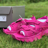 Balenciaga Red Slingback Heels - Lifestyle Styling Shot
