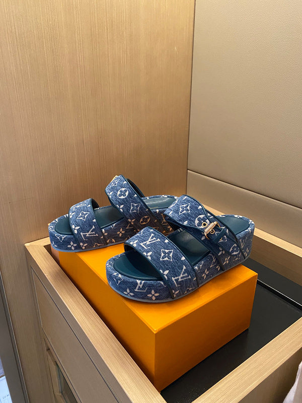 Louis Vuitton shoes Style 391 - front view, statement logo accent