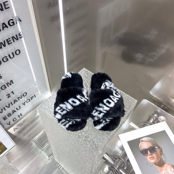 Balenciaga sandals Style 011 - front view, iconic logo design