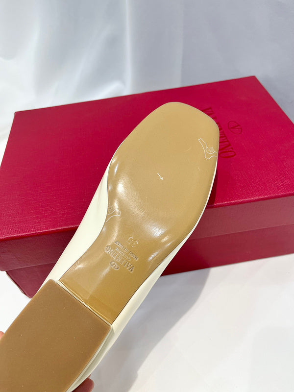 Close-up of Valentino Garavani shoes craftsmanship