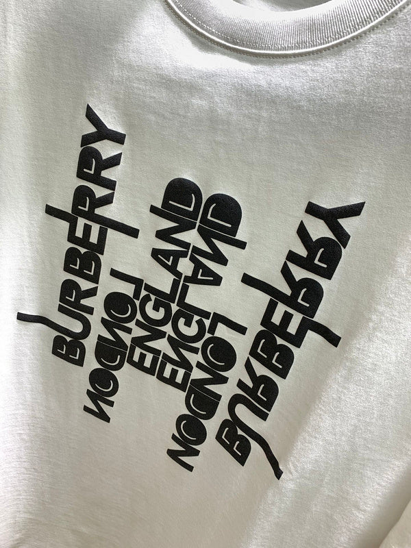 Close-up of Burberry t-shirt craftsmanship