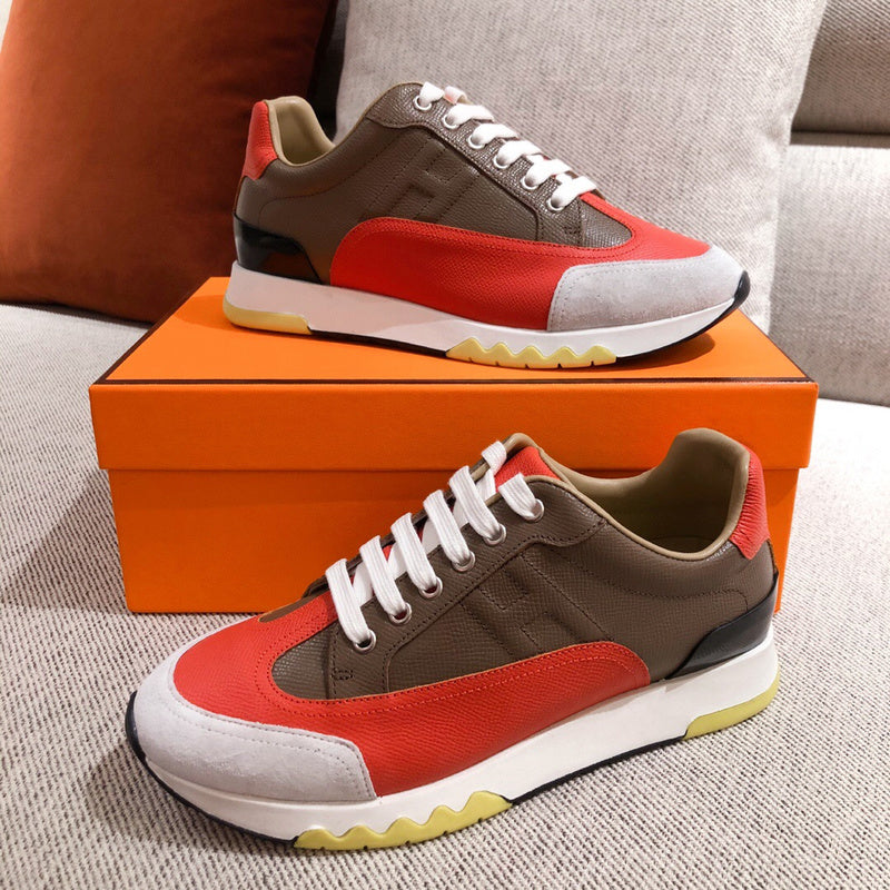 Hermès White High-Top Sneakers - Back View