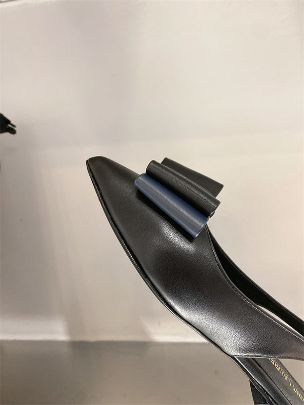 Close-up of Saint Laurent shoes craftsmanship