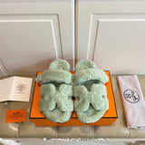 Hermès Nude Flat Thong Sandals - Side Profile View