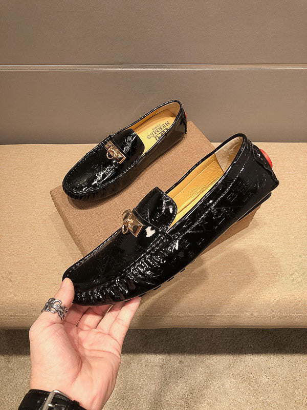 Hermès Camel Loafer Flats - Sole Detail View