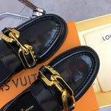Louis Vuitton Red Platform Heels - Sole Detail View