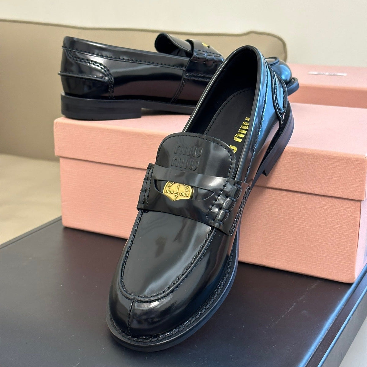 Shoes- Miu M Loafers Premium Designer Casual Shoes