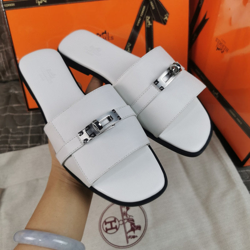 Hermès Chocolate Brown Gladiator Sandals - Lifestyle Styling Shot