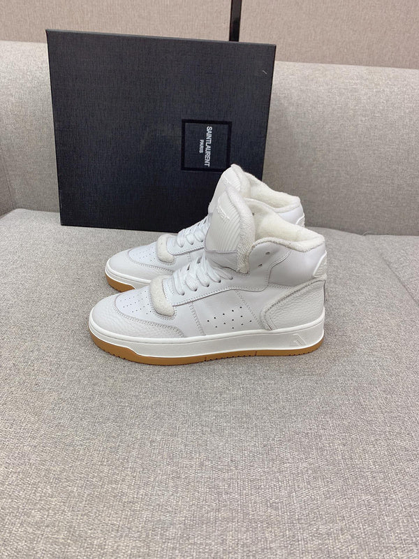 Close-up of Saint Laurent shoes craftsmanship