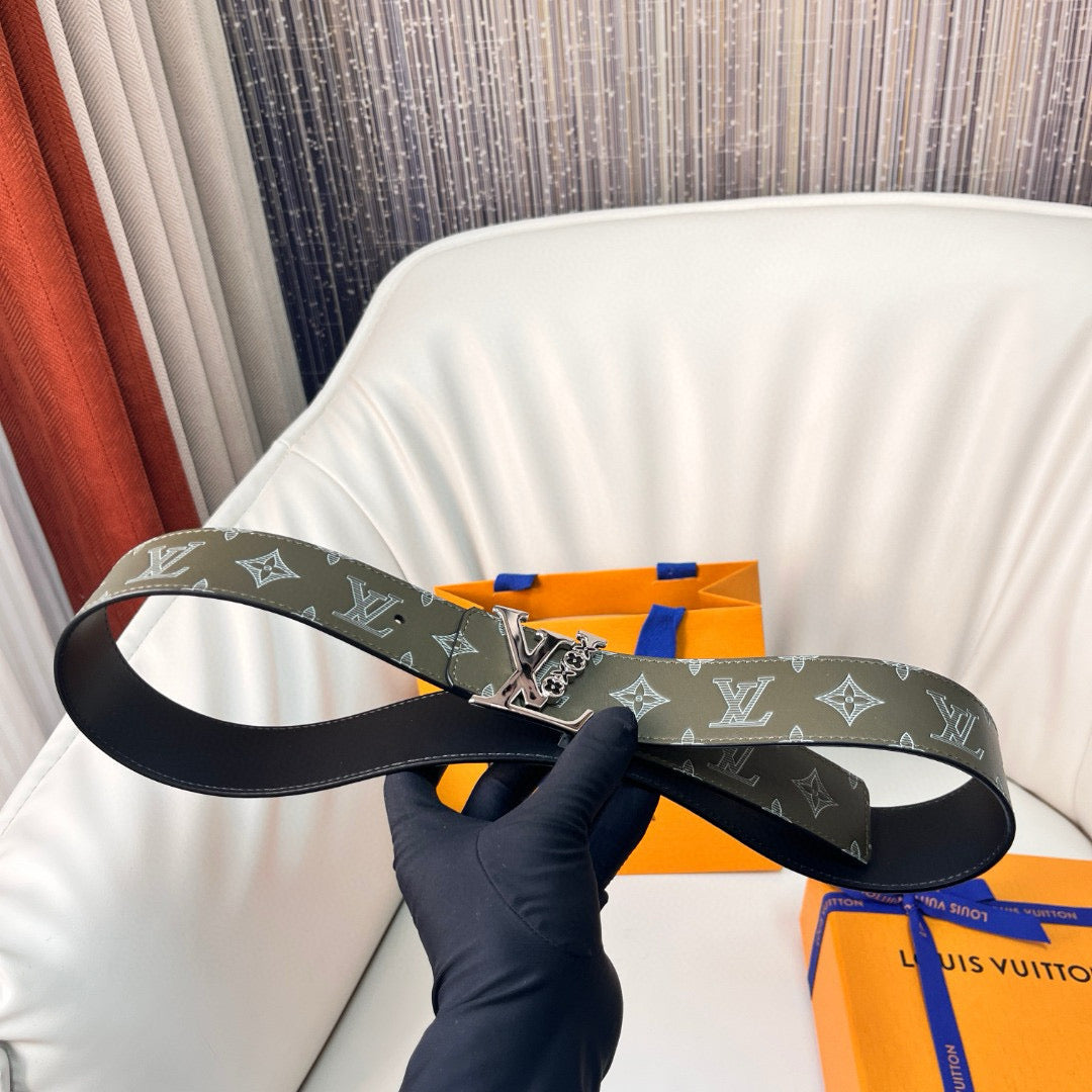 Louis Vuitton Belts- Louis Vuitton Lou Belt 4.0 Cm Premium Leather Designer Belt