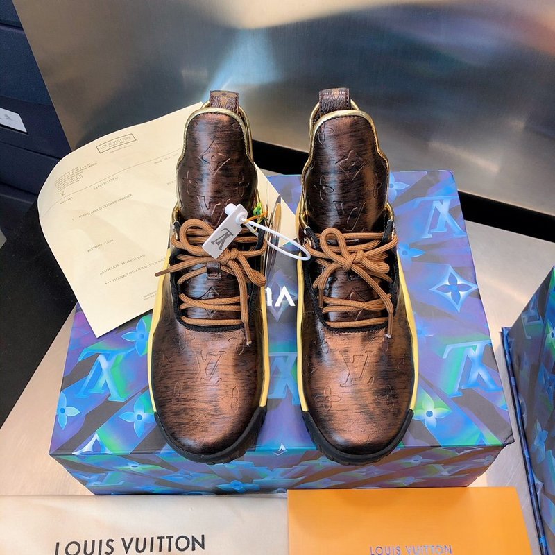 Louis Vuitton luxury shoes detail shot