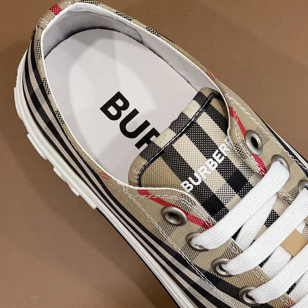 Burberry Nude Low-Top Sneakers - Detail Shot of Craftsmanship