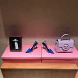 Close-up of Saint Laurent shoes craftsmanship