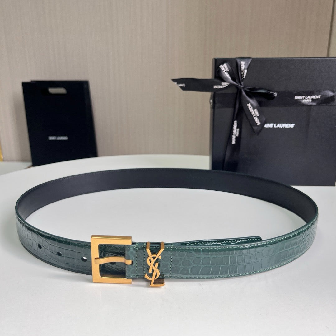 Saint Laurent Belts- Saint Laurent Belt 2 Cm Classic Everyday Designer Belt