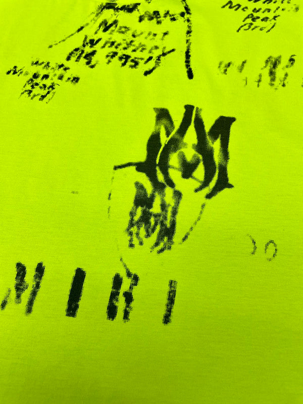 Close-up of Amiri t-shirt craftsmanship