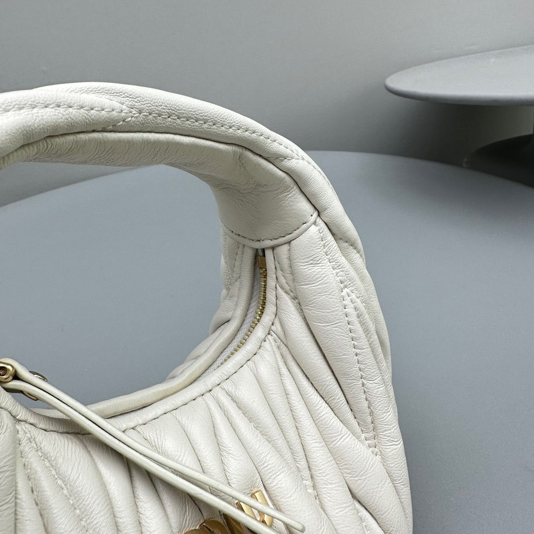 Bags- Miu M Wander Mini Hobo Bag Elegant Everyday Designer Handbag