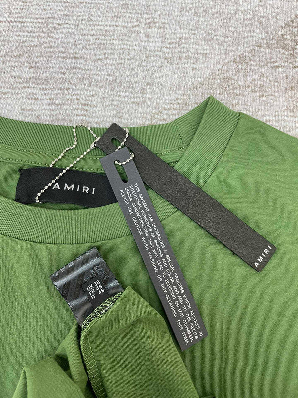 Amiri luxury t-shirt detail shot