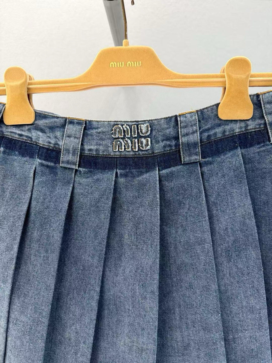 Skirts- Miu M Skirt Elegant Designer Casual Skirt
