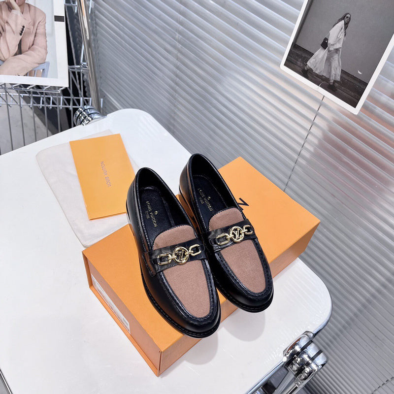 Louis Vuitton Burgundy Classic Ballet Flats - Front View