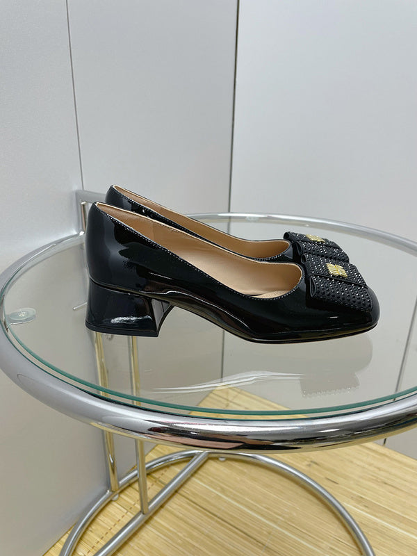 Miu Miu luxury shoes detail shot