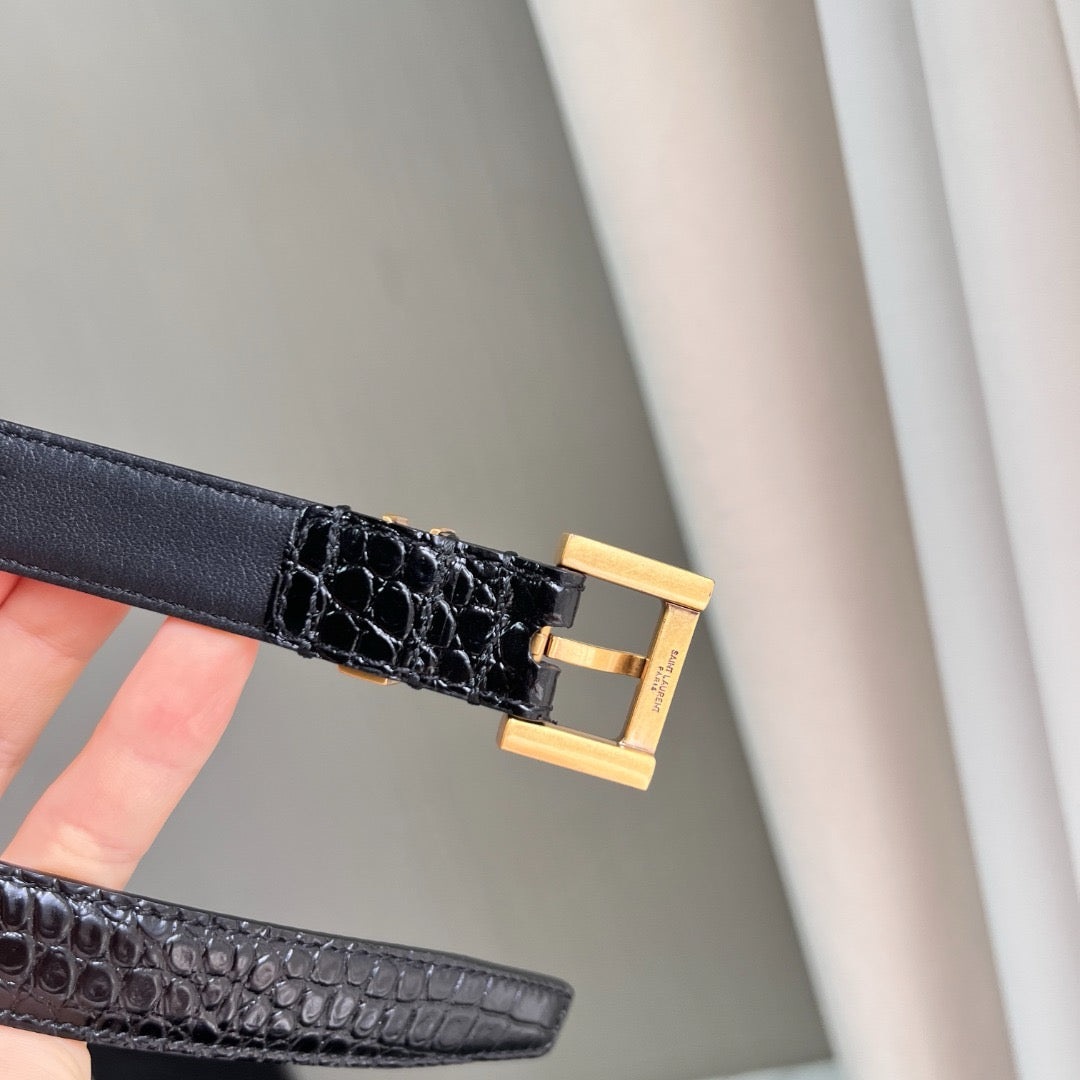 Saint Laurent Belts- Saint Laurent Belt 2 Cm Premium Leather Designer Belt