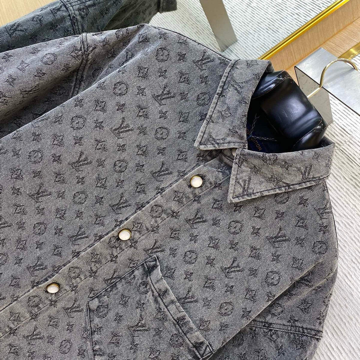 Louis Vuitton Tops- Louis Vuitton Lou Denim Shirt Elegant Everyday Designer Top