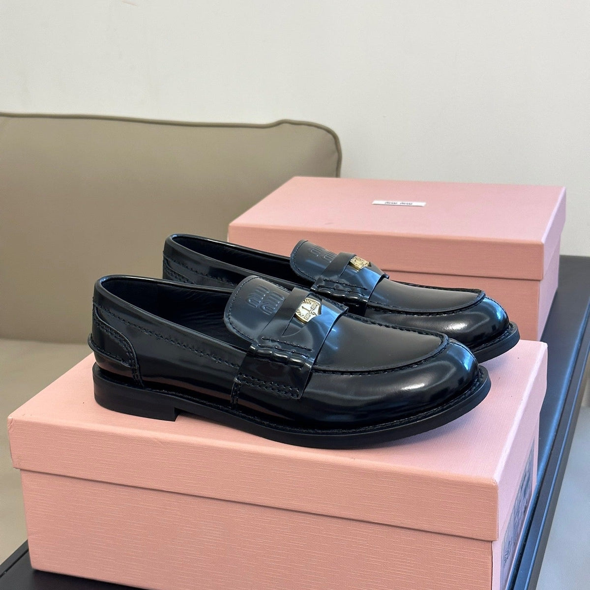 Shoes- Miu M Loafers Premium Designer Casual Shoes