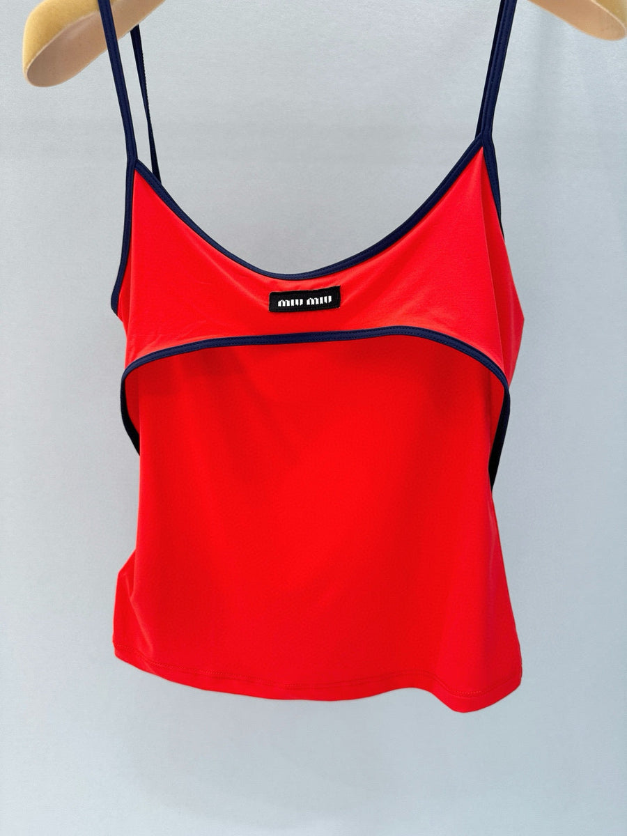 Tops- Miu M Tank Top Premium Designer Casual Top