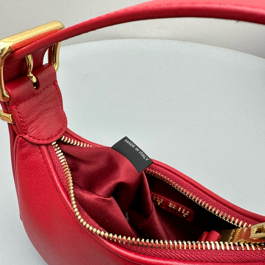 Bags- Miu M Leather Hobo Bag Luxury Designer Leather Handbag