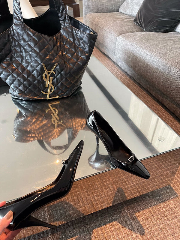 Texture and finish detail of Saint Laurent luxury piece style No.004