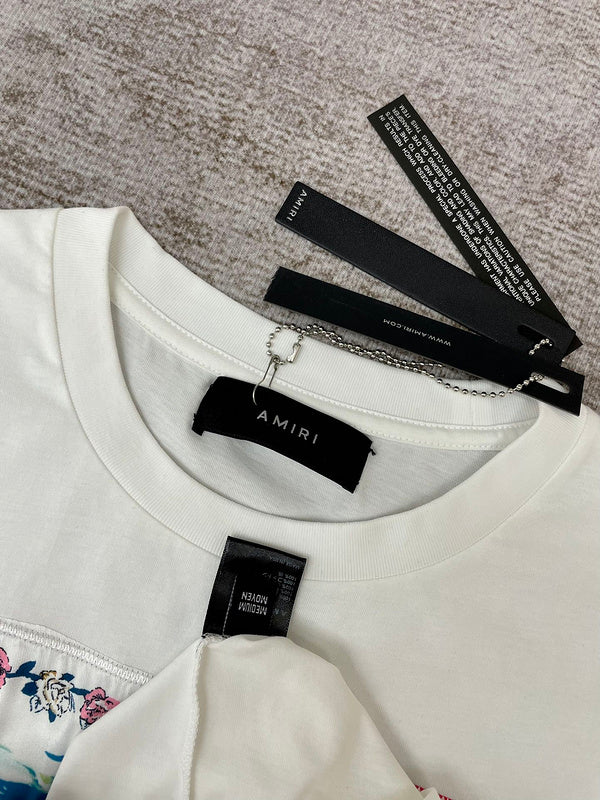 Amiri luxury t-shirt detail shot