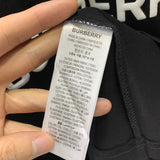 Close-up of Burberry t-shirt craftsmanship
