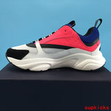 Dior Grey Low-Top Sneakers - Angled View