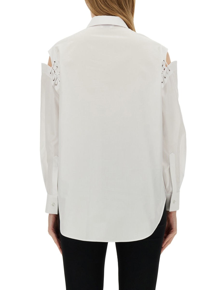 Alexander McQueen Tops? Alexander Mcqueen Women Cocoon Shirt With Cut-Out Details Premium Designer Casual Top