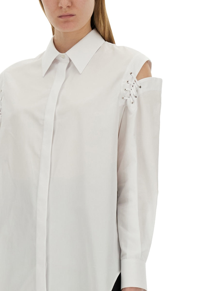 Alexander McQueen Tops? Alexander Mcqueen Women Cocoon Shirt With Cut-Out Details Premium Designer Casual Top