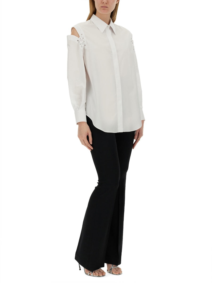 Alexander McQueen Tops? Alexander Mcqueen Women Cocoon Shirt With Cut-Out Details Premium Designer Casual Top