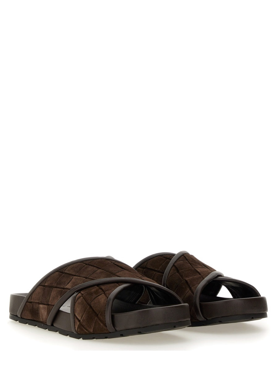 Bottega Veneta sandals luxury designer piece front view