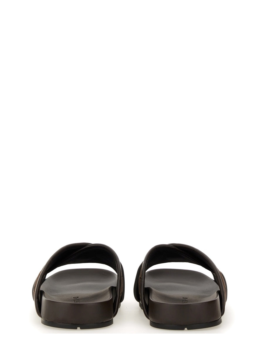 Bottega Veneta premium sandals detail and craftsmanship close-up