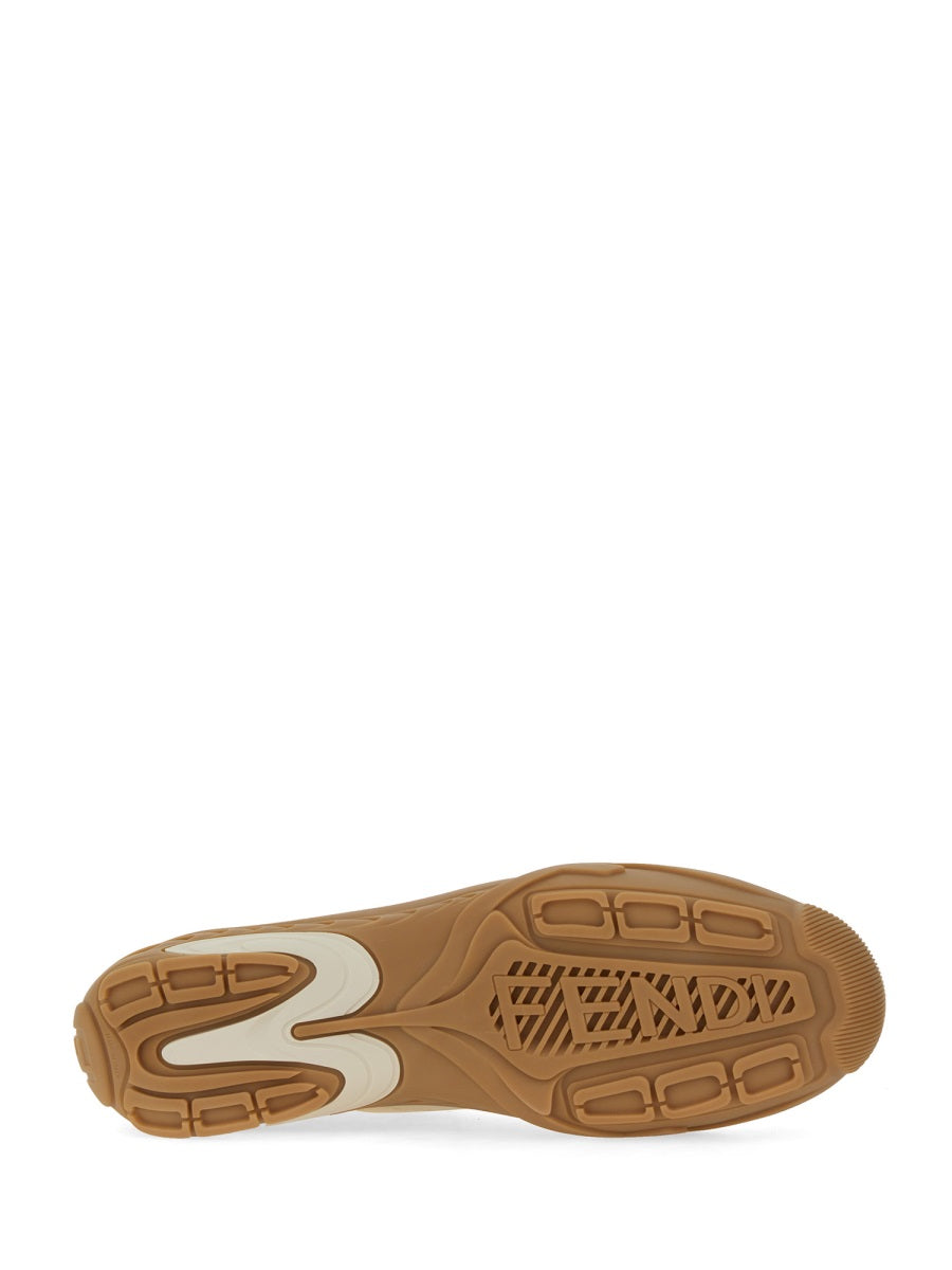 Close-up of Fendi athletic hardware and fine stitching