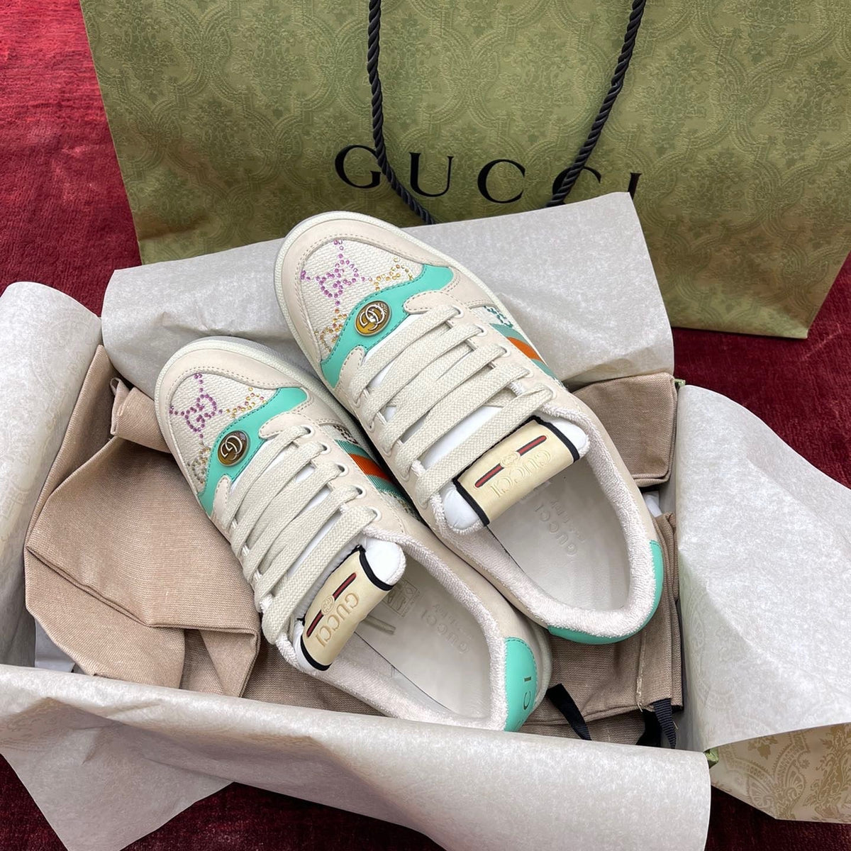 Gucci Shoes- Gucci Screener Leather Sneakers Comfortable Everyday Designer Shoes