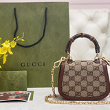 Front view of Gucci premium Handbag with iconic logo hardware