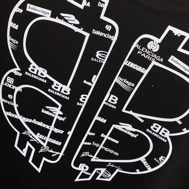 Close-up of Balenciaga t-shirt craftsmanship