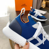 Hermès Burgundy High-Top Sneakers - Toe Detail View
