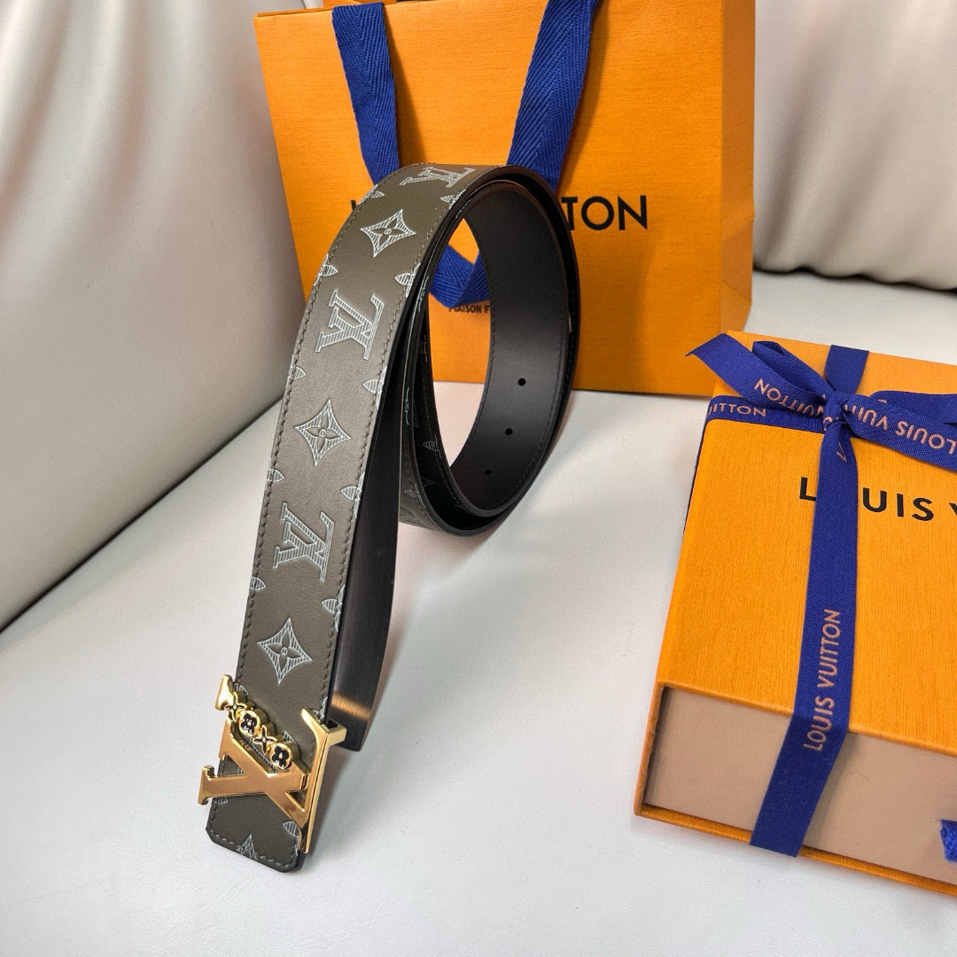 Louis Vuitton Belts- Louis Vuitton Lou Belt 4.0 Cm Classic Everyday Designer Belt