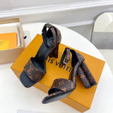 Louis Vuitton Tan High-Top Sneakers - Front View