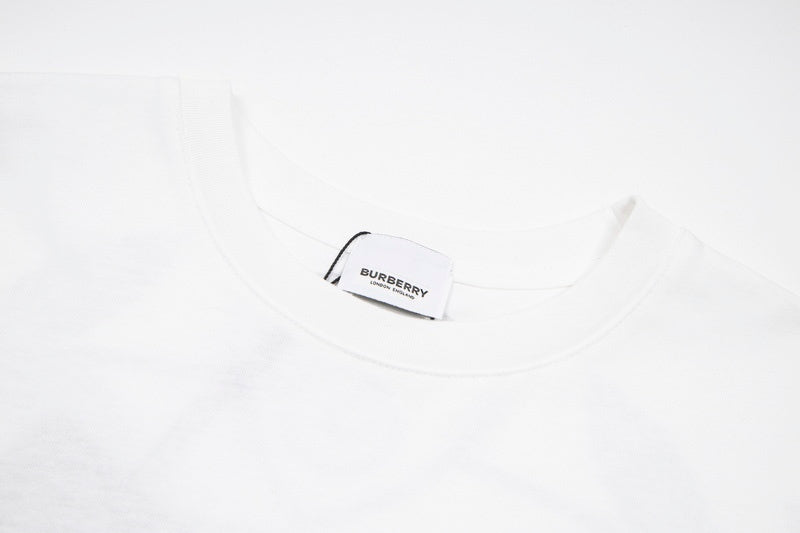 Close-up of Burberry t-shirt craftsmanship