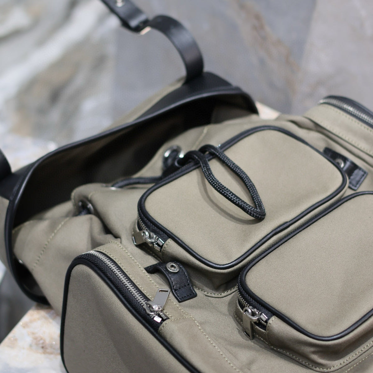 Saint Laurent Bags- Saint Laurent City Multi Pocket Backpack Luxury Designer Leather Handbag