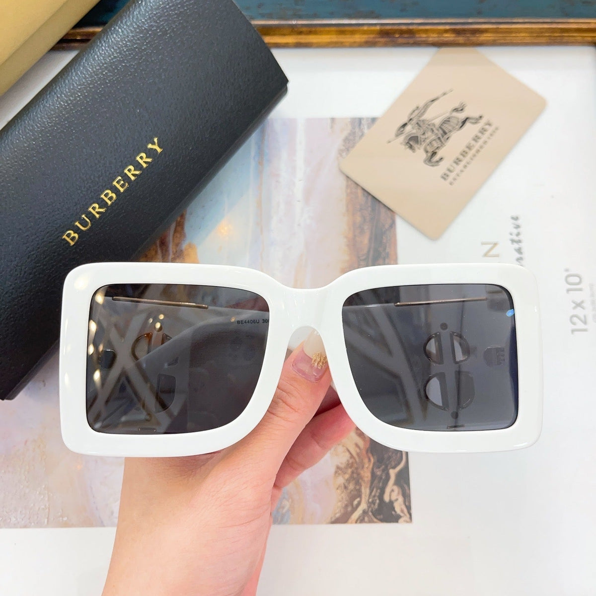 Burberry Sunglasses detail shot – authentic designer craftsmanship